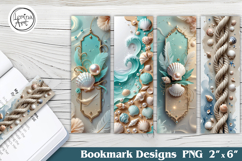 Summer Ocean. Printable Bookmark 4 PNG Product Image 1