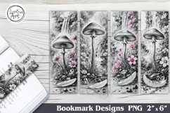 Mushroom glade Printable Bookmark 4 PNG Product Image 1