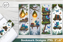 Cute Dragon Printable Bookmark 4 PNG Product Image 1