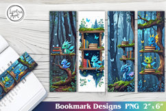 Cute Dragon Printable Bookmark 4 PNG Product Image 1