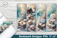 Summer Ocean Printable Bookmark 4 PNG Product Image 1