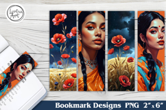 Poppy Printable Bookmark 4 PNG Product Image 1