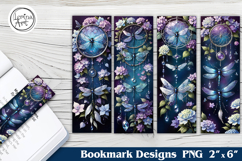 Dragonfly Printable Bookmark 4 PNG Product Image 1