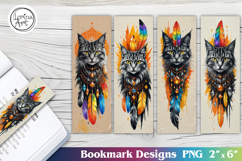 Cat Printable Bookmark 4 PNG Product Image 1