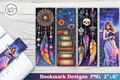 Vivid Dream Catcher Printable Bookmark 4 PNG Product Image 1