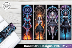 Gothic Dream Catcher Printable Bookmark 4 PNG Product Image 1