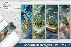 Frog Printable Bookmark 4 PNG Product Image 1