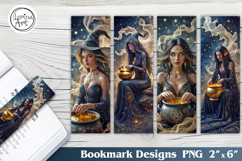 Witch Printable Bookmark 4 PNG Product Image 1