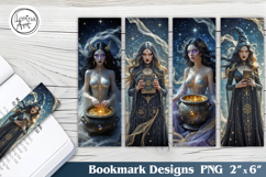 Witch Printable Bookmark 4 PNG Product Image 1