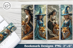 Witch Printable Bookmark 4 PNG Product Image 1