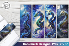 Celestial Dragon Printable Bookmark 4 PNG Product Image 1
