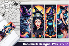 Witch Printable Bookmark 4 PNG Product Image 1