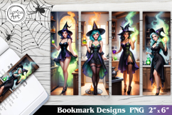 Witch Printable Bookmark 4 PNG Product Image 1