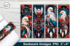 Eagle. 4th of July. Printable Bookmark 4 PNG Product Image 1