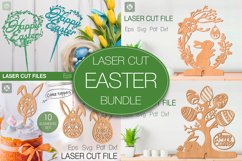 Easter bunny. Easter Set decor &amp; Topper. SVG Laser cut file Product Image 1