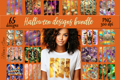 Halloween brush strokes t shirt designs BUNDLE|Cute fall png Product Image 1