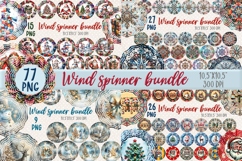 Cute Christmas designs Wind Spinner wrap sublimation BUNDLE Product Image 1