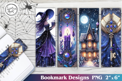Whimsical Witch Printable Bookmark 4 PNG Product Image 1
