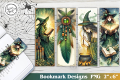 Forest Witch Printable Bookmark 4 PNG Product Image 1