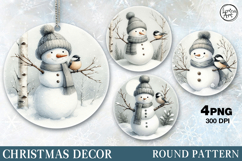 Christmas Decor | Cute Snowman | PNG Sublimation Product Image 1