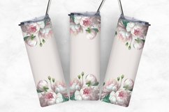 Watercolor Peonies Tumbler Wrap, flowers Tumbler Wrap Product Image 2