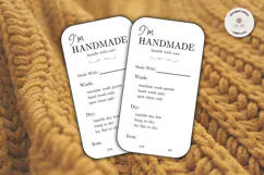 Printable Handmade Care Instructions Product Image 1