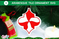 Christmas Arabesque tile ornament SVG for crafters bundle 5 Product Image 7