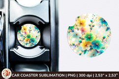 Flowers Car Coaster, 3d Car coaster, Spring Car Coaster Product Image 1