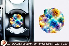 Flowers Car Coaster, 3d Car coaster, Spring Car Coaster Product Image 1