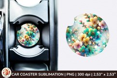 Flowers Car Coaster, 3d Car coaster, Spring Car Coaster Product Image 1