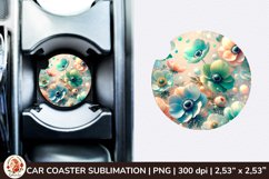 Flowers Car Coaster, 3d Car coaster, Spring Car Coaster Product Image 1