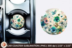 Flowers Car Coaster, 3d Car coaster, Spring Car Coaster Product Image 1