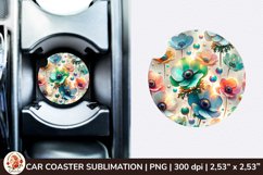 Flowers Car Coaster, 3d Car coaster, Spring Car Coaster Product Image 1