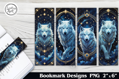 Magic Wolf Printable Bookmark 4 PNG Product Image 1
