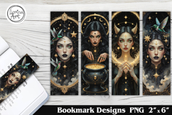 Witch Printable Bookmark 4 PNG Product Image 1