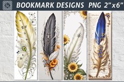 Feather Printable Bookmark 4 PNG Product Image 1