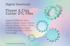 Flower 6 Clay Cutter - Floral Botanical STL Product Image 1