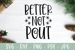 Better Not Pout Kids Christmas SVG Product Image 2