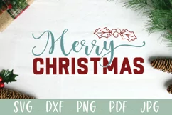 Merry Christmas Vintage Farmhouse Christmas Sign SVG Product Image 2
