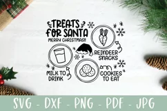 Treats For Santa Tray SVG - Milk and Cookies Tray for Santa Product Image 2