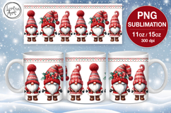 Christmas mug wrap. 11&amp;15oz GNOMES Product Image 1