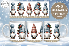 Christmas mug wrap. 11&amp;15oz GNOMES Product Image 1