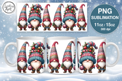 Christmas mug wrap. 11&amp;15oz GNOMES Product Image 1