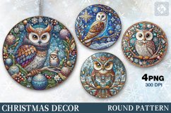 Christmas Decor | Owl| PNG Sublimation Product Image 1