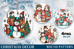 Christmas Decor | Cute Snowman| Watercolor Product Image 1
