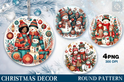 Christmas Decor | Cute Snowman| Watercolor Product Image 1