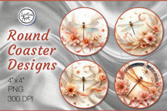 Dragonfly. Coaster / keychain / magnets design PNG Product Image 1