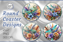 Dragonfly. Coaster / keychain / magnets design PNG Product Image 1