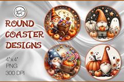Halloween Coaster Design, 4 PNG Product Image 1