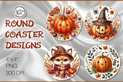 Halloween Coaster Design, 4 PNG Product Image 1